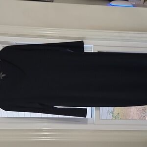 Eileen Fisher black jersey knit dress or long tunic S seasonless